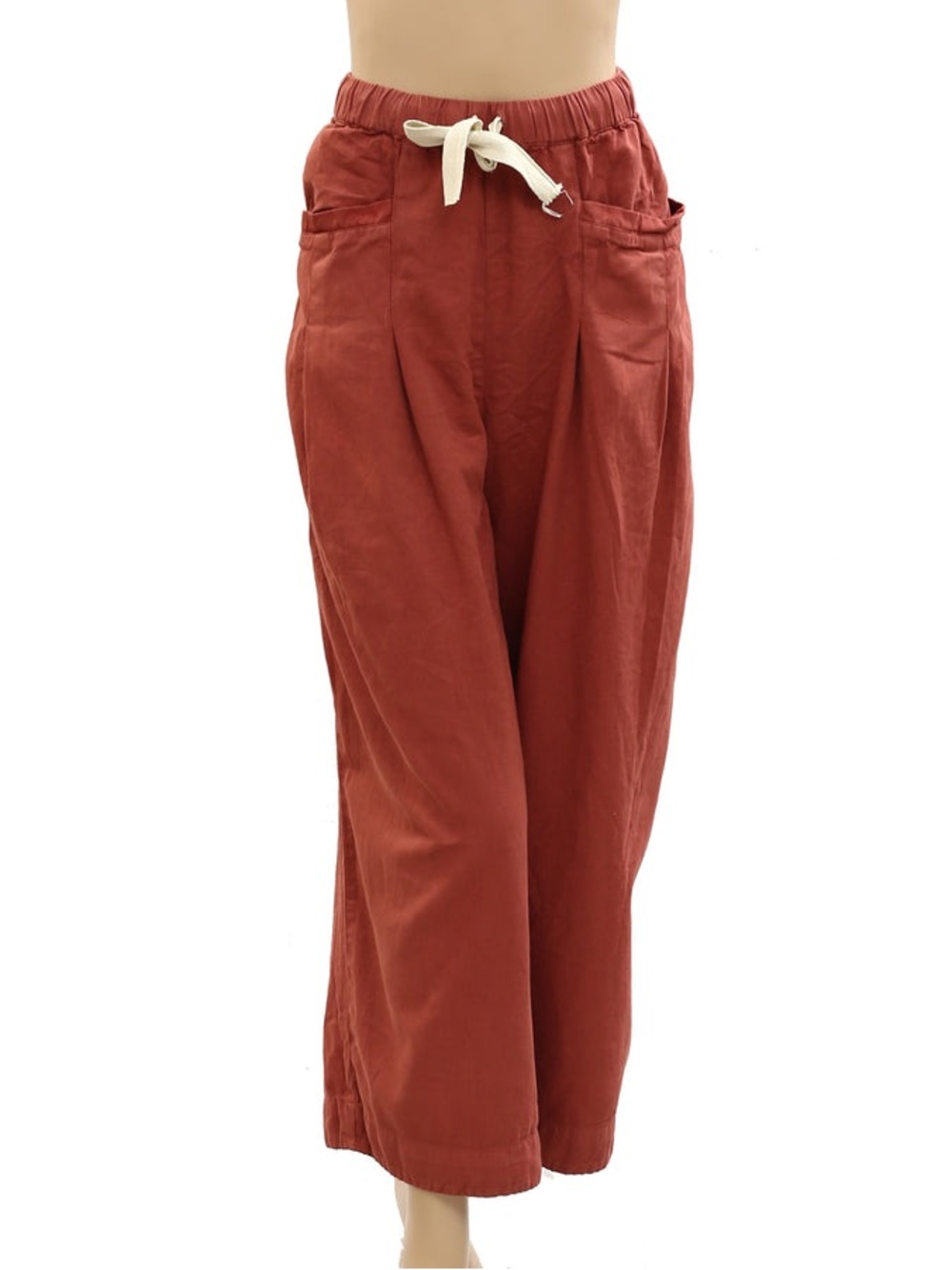 Free People Wild Is The Wind wide-leg pants rust color